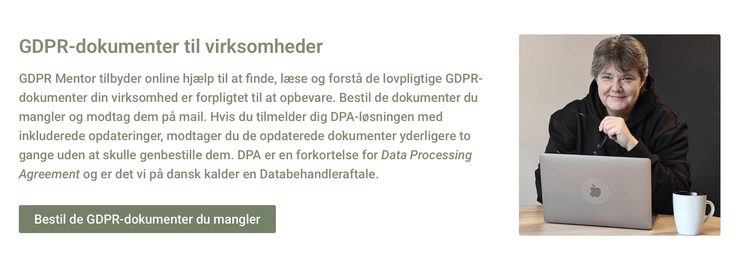 Din GDPR Mentor hos GDPR dokumenter